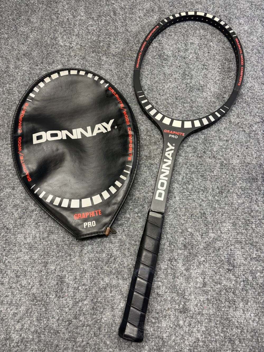 Donnay Graphite Pro Vintage Tennis Racquet with Case played-unstrung old stock
